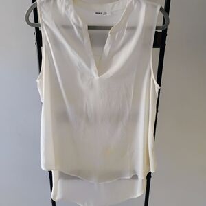 Double Zero Women's White Sleeveless Blouse